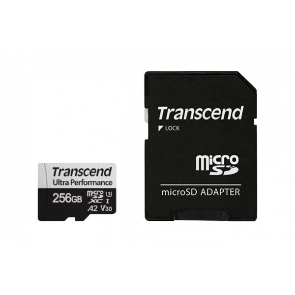 Transzend TS128GUSD340S 340S MICROSDXC W ADAPTER, 128 GB, UHS-I U3 A2, 3D NAND, 160 125 MB S