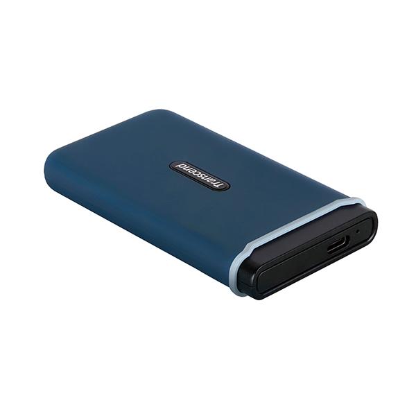 Transcend Transcend TS250GED370C ESD370C externe SSD, 250 GB, USB Typ-A C, PCIe, 1050 950 MB S., Marineblau