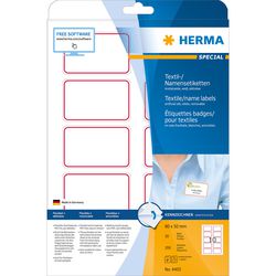 Namensschild Herma 4405 80 x 50 mm weiß rot 200 Stück