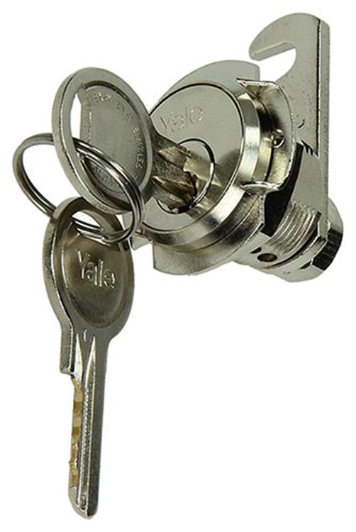 Mack 1015856 - 1-Brief-Schrankschloss vernickelt 16mm | 5 Stück