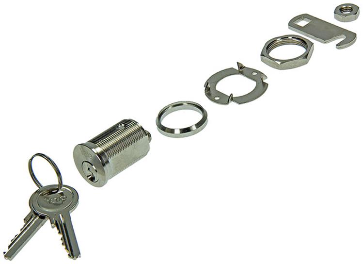 Mack 1015858 - 1 Briefschrankschloss vernickelt 25mm | 5 Stück