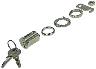 Mack 1015858 - 1 Briefschrankschloss vernickelt 25mm | 5 Stück
