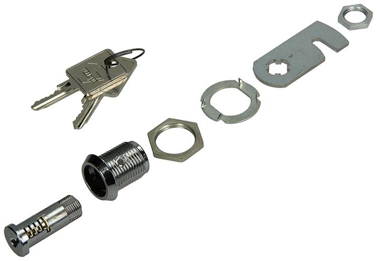 Mack 1013583 – Schrankschloss mit 1 Brief, verchromt, 22 mm | 5 Stück