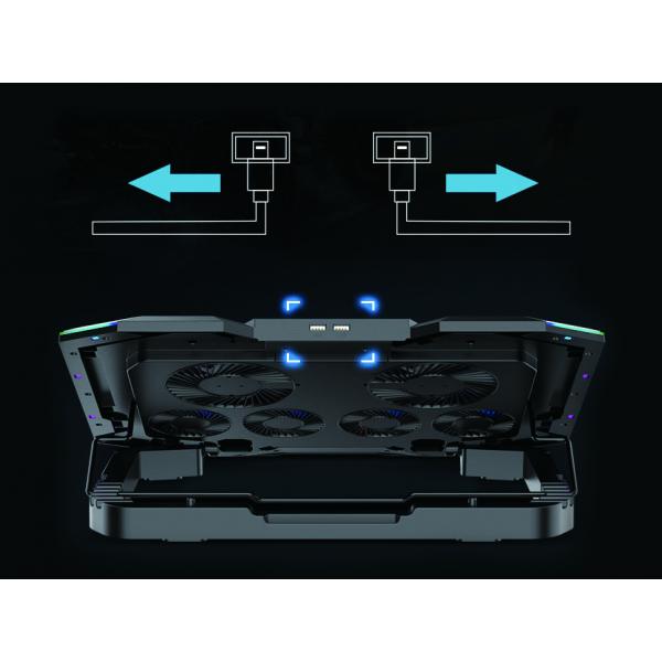 Concepttronic Concepttronic Thyia01b Thyia Ergo 6-Fan-Gaming-Laptop-Kühlständer, 17 43,2 cm, 6 PCs Tasten, Tasten, Tasten