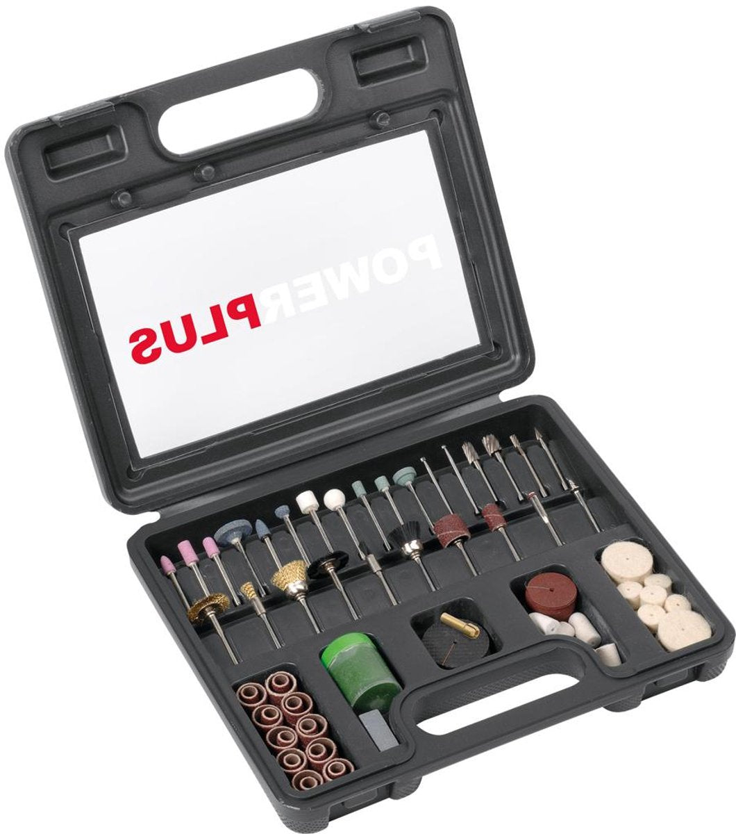 Powerplus Multitool-Zubehörset powe90600 – oszillierende Multitool-Anwendungen – passend für powx1820 und powx134 – 102-teilig