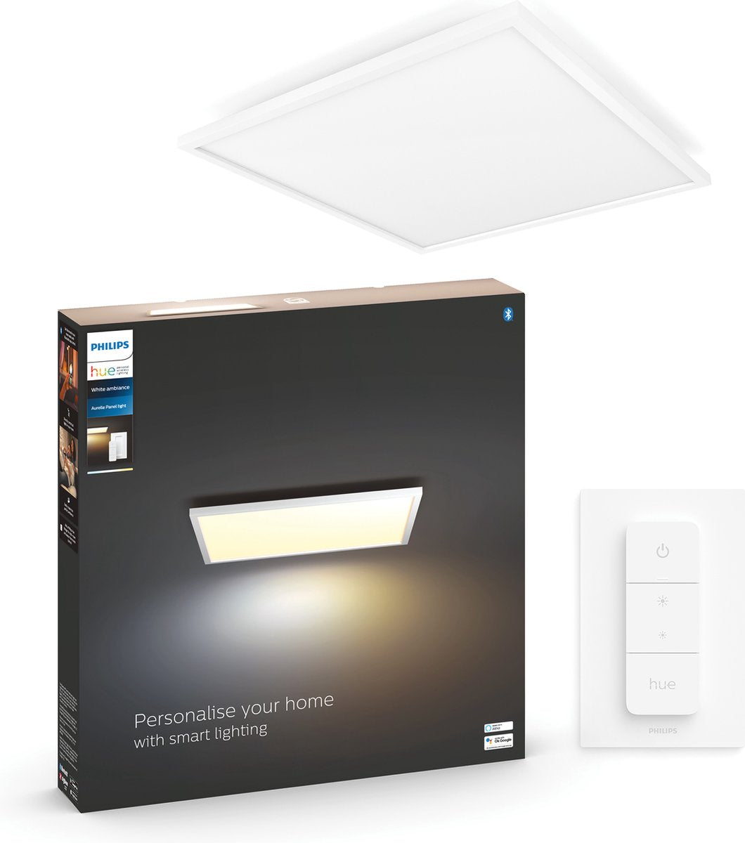 Philips Hue Aurelle Panel-Lampe – warmes bis kaltweißes Licht – weiß – quadratisch groß