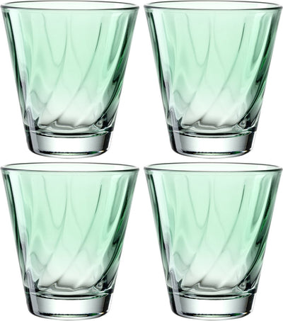 Leonardo Twist Trinkglas 215ml grün - Set 4