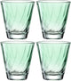 Leonardo Twist Trinkglas 215ml grün - Set 4