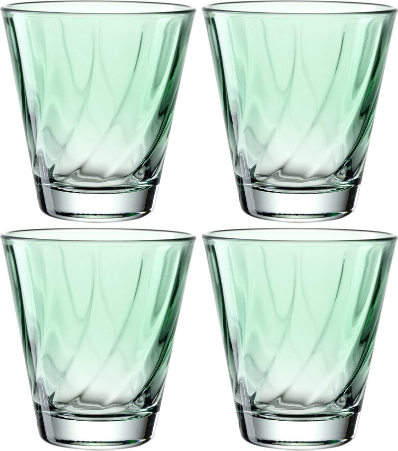 Leonardo Twist Trinkglas 215ml grün - Set 4