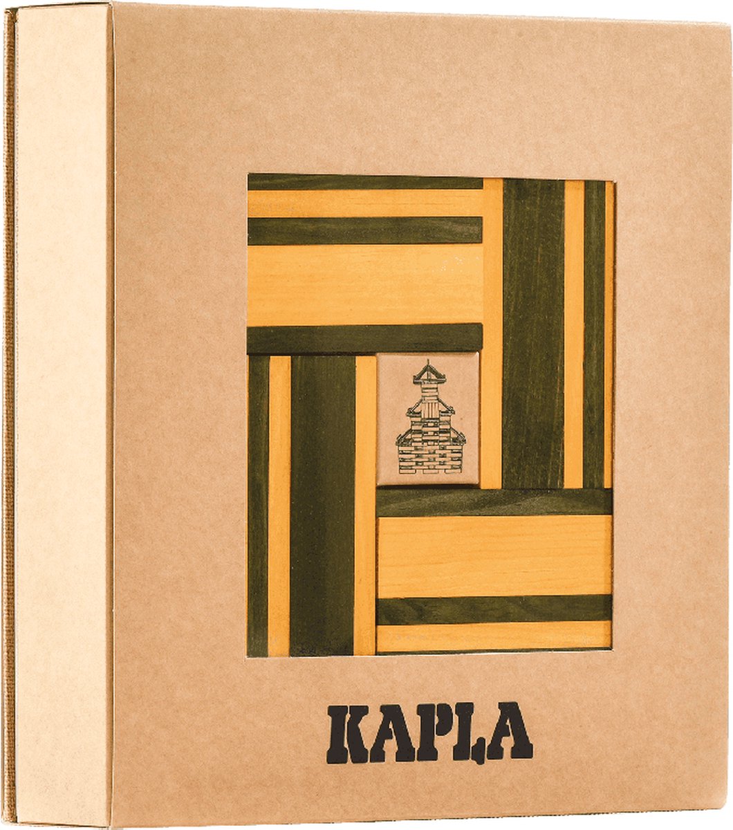 Kapla - Farbe - Konstruktionsspielzeug - Grün Gelb - 40 Bretter