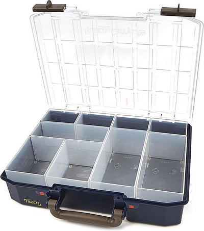 Raaco Sortimentsbox - Carrylite 80 - mit 9 Einlegeboxen - 278 x 337 x 79 mm - 143608