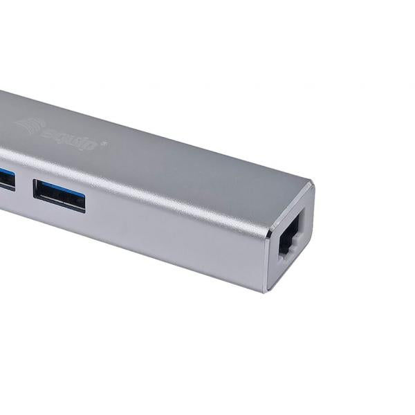 Ausrüstungsausrüstung 133481 USB-C bis 3-Port-USB 3.0-Hub mit Gigabit-Adapter