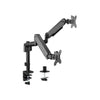 Ausrüstungsausrüstung 650133 17 -32 Dual Monitor Schreibtischhalterung, Klemme, 18 kg, 17 32, 100 x 100 mm, schwarz