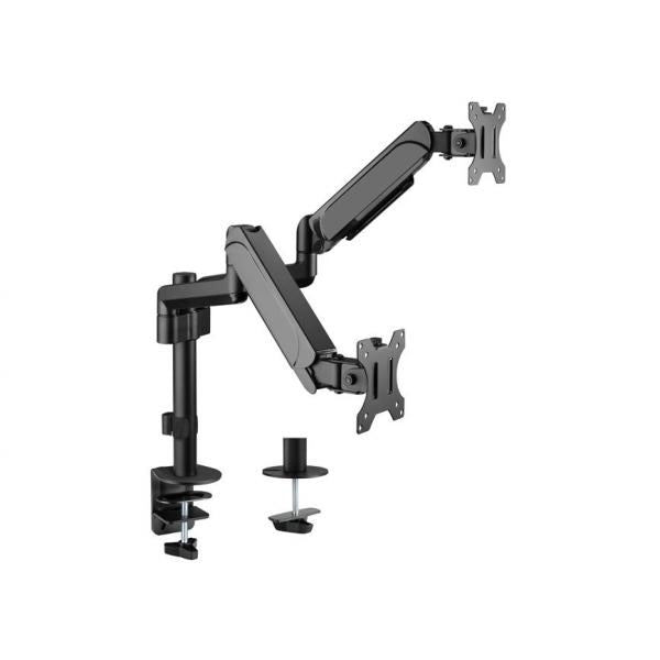 Ausrüstungsausrüstung 650133 17 -32 Dual Monitor Schreibtischhalterung, Klemme, 18 kg, 17 32, 100 x 100 mm, schwarz