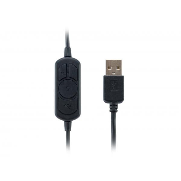 Ausrüstungsausrüstung 245305 USB Headset, Headset, Head-Band, Office Call Center, Schwarz, Binaural, Inline-Steuerung U.
