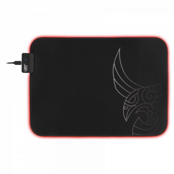 L33T Gaming L33T Gaming 160405 Karlvagn RGB Gaming Mousepad, mittelgroße, schnelle Oberfläche. 355 x 255 x 3 mm, schwarz