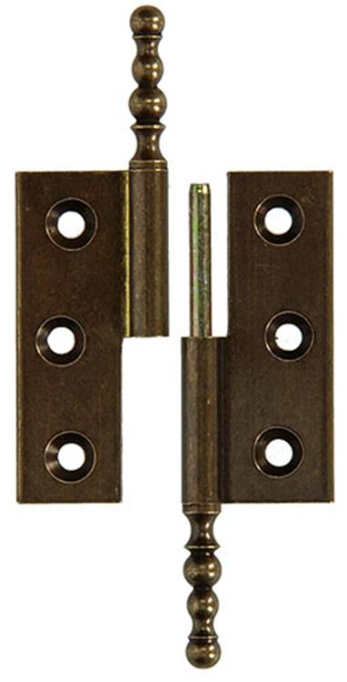 Mack 1013558 - 2 Möbelscharniere rechts bronzebeschichtet H 50 x B 40 mm | 5 Stück