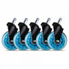 L33T Gaming L33T Gaming 160529 3inch Gummi Casters, Blue, 5pcs