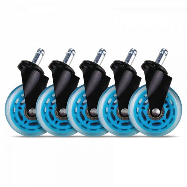 L33T Gaming L33T Gaming 160529 3inch Gummi Casters, Blue, 5pcs