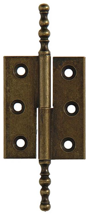 Mack 1013558 - 2 Möbelscharniere rechts bronzebeschichtet H 50 x B 40 mm | 5 Stück