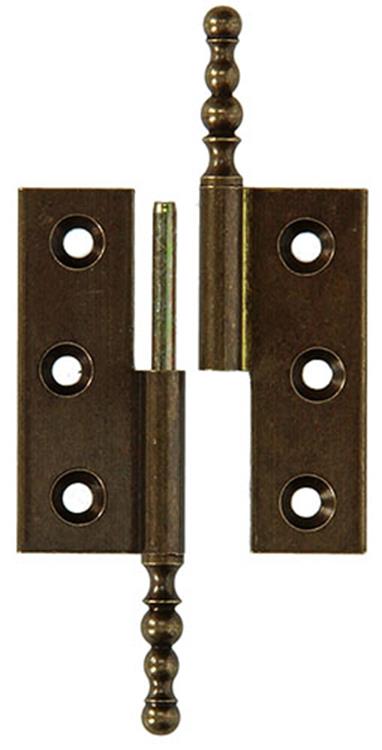 Mack 1013559 - 2 Möbelscharniere links brüniert H 50 x B 40 mm | 5 Stück