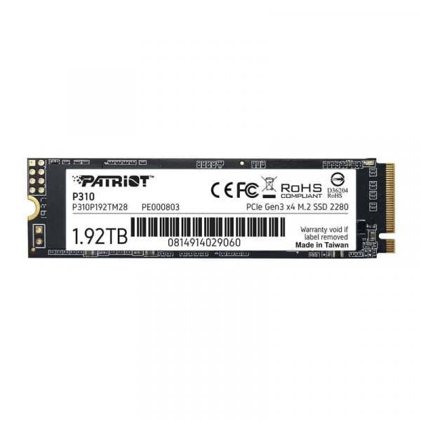 Patriot Patriot P310P192TM28P310 P310 SSD, 1920 GB, M.2 2280, Einzelhandel, 2100 1800 MB S, 280K 250K IOPS