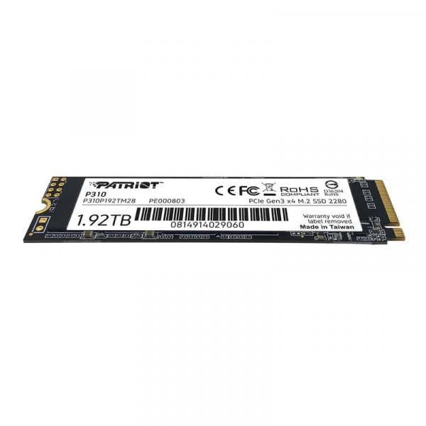 Patriot Patriot P310P192TM28P310 P310 SSD, 1920 GB, M.2 2280, Einzelhandel, 2100 1800 MB S, 280K 250K IOPS