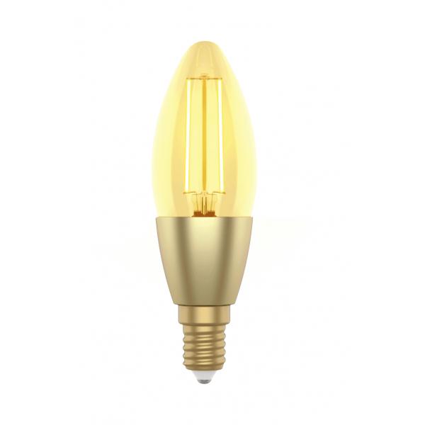 WOX WOX R5141 Kerze C37 Fillamen LED-Glühbirne, Wi-Fi, E14, 4,9W, 470 LM, warmes Weiß 2700k