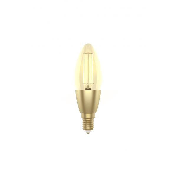 WOX WOX R5141 Kerze C37 Fillamen LED-Glühbirne, Wi-Fi, E14, 4,9W, 470 LM, warmes Weiß 2700k