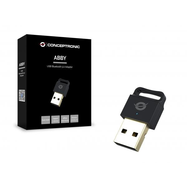 Concepttronic Concepttronic ABBY06B ABBY USB Bluetooth 5.0 Adapter, Wireless, USB, Bluetooth, 3 Mbit S, Schwarz