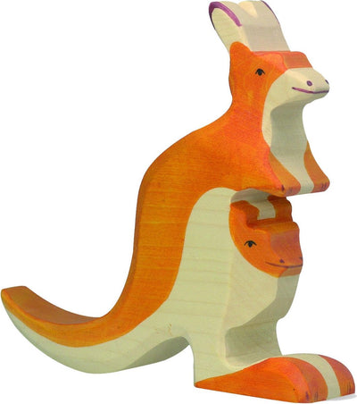 Holztiger-Känguru mit Jungen. 15 cm.