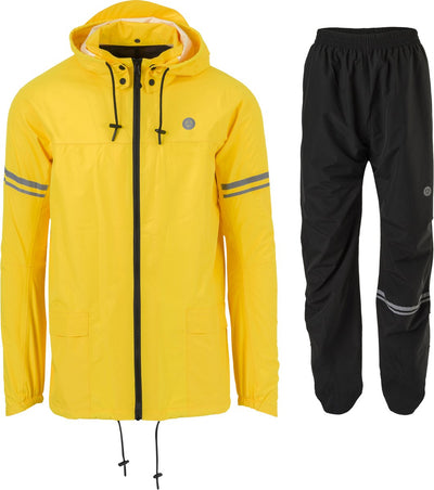 Agu Original Regenanzug Essential Schwarz Gelb