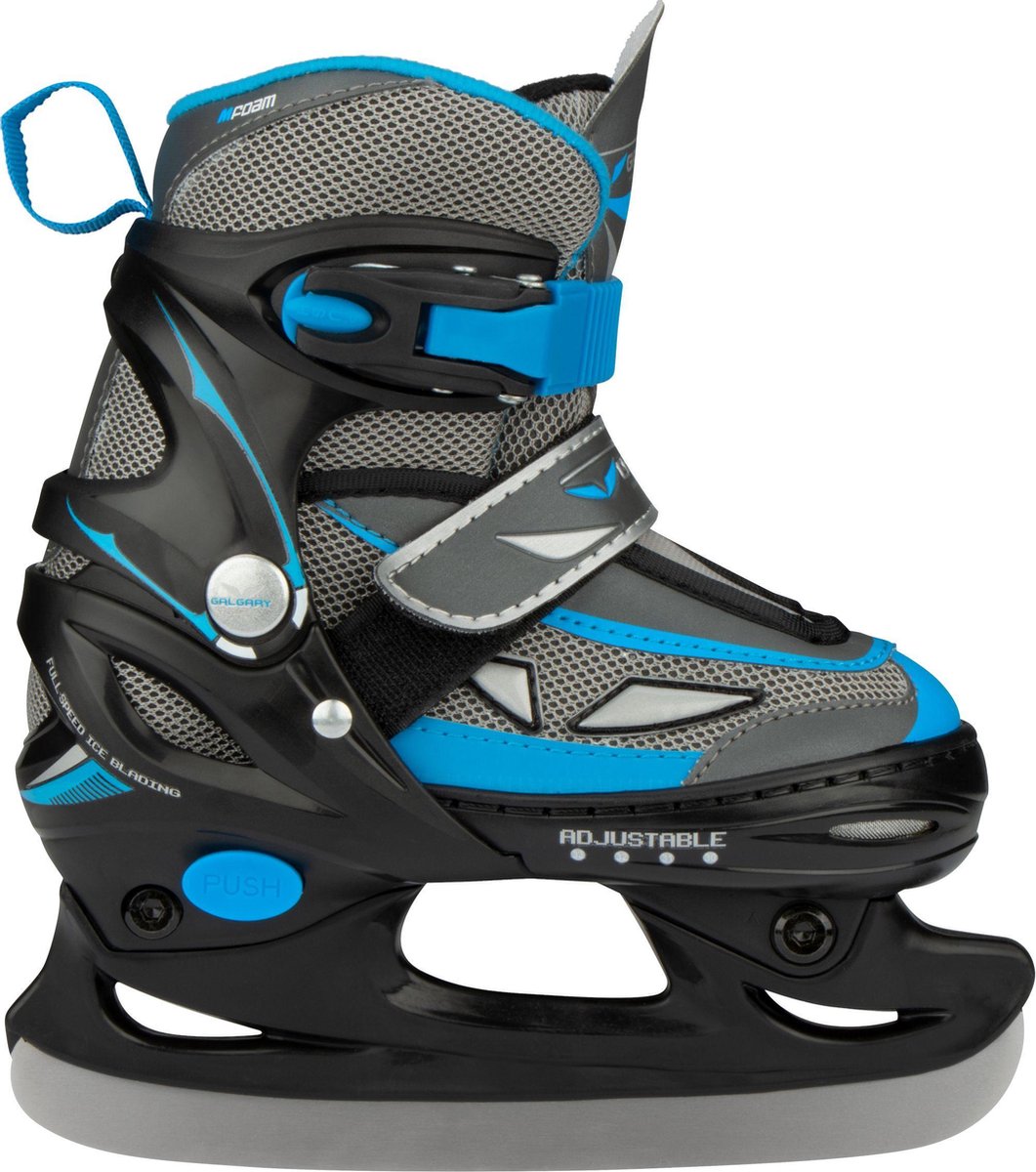 Galgary® Galgary Eishockeyschlittschuhe Junior (verstellbar) - Größe 30-33 - Graublau
