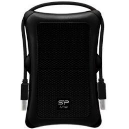 Silicon Power Silicon SP020TBPDA30S3A Armor A30 Tragbarer Festplatten, 1TB, USB3.2 Gen 1, Anti-Schock, Schwarz, Mil-Std