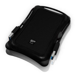 Silicon Power Silicon SP020TBPDA30S3A Armor A30 Tragbarer Festplatten, 1TB, USB3.2 Gen 1, Anti-Schock, Schwarz, Mil-Std