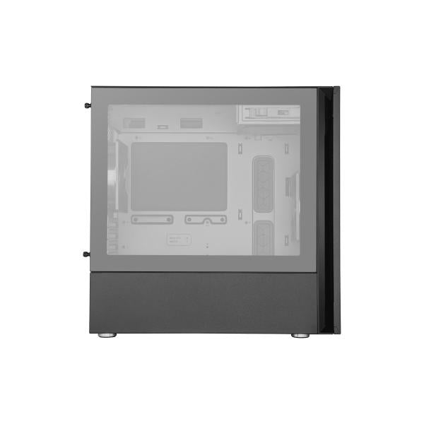 Cooler Master Cooler MCS-S400-KG5N-S00 SWILENCIO S400 mit TG-Fenster, Mini-Turm, MATX, 4x 2,5, Schwarz