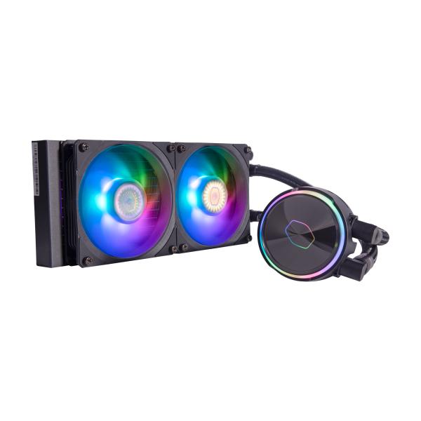 Cooler Master Cooler Mly-D24M-A23PZ-R1 PL240 Fluss, 240 mm Kühler, 120 mm x2, 0-2300 U / min ± 10%, RGB-LED