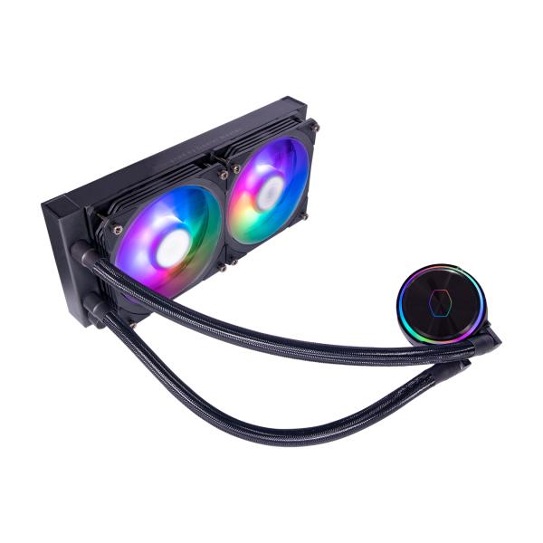 Cooler Master Cooler Mly-D24M-A23PZ-R1 PL240 Fluss, 240 mm Kühler, 120 mm x2, 0-2300 U / min ± 10%, RGB-LED