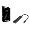 Concepttronic Hubbies12B Hubbies 4-Port USB 3.0 Hub, 2 USB-C 2 USB-A-Ports, Aluminium-Fall, USB-C