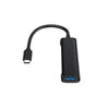 Concepttronic Hubbies12B Hubbies 4-Port USB 3.0 Hub, 2 USB-C 2 USB-A-Ports, Aluminium-Fall, USB-C