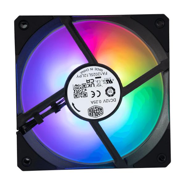 Cooler Master Cooler MFZ-M2DN-24NP2-R1 Mobius 120p Argb, 120 mm, 2400 U / min, 30 dB, 75,2 CFM, Schwarz