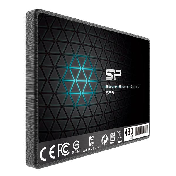 Silicon Power Silicon SP480GBSS3S55S25 SLIM S55 SSD, 480 GB, 2,5, SATA3, 6 Gbit S, SLC, 560 500 MB S., Blau