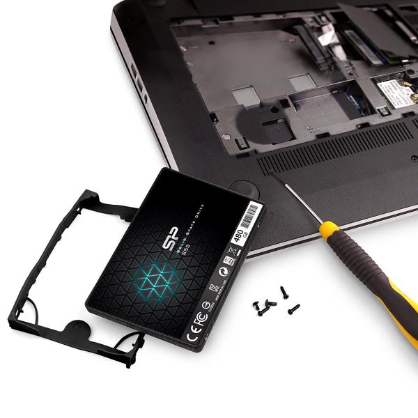 Silicon Power Silicon SP480GBSS3S55S25 SLIM S55 SSD, 480 GB, 2,5, SATA3, 6 Gbit S, SLC, 560 500 MB S., Blau