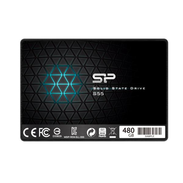 Silicon Power Silicon SP480GBSS3S55S25 SLIM S55 SSD, 480 GB, 2,5, SATA3, 6 Gbit S, SLC, 560 500 MB S., Blau