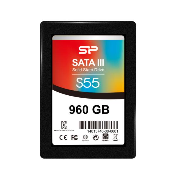 Silicon Power Silicon SP960GBSS3S55S25 SLIM S55 SSD, 960 GB, 2,5, SATA3, 6 Gbit S, SLC, Blau