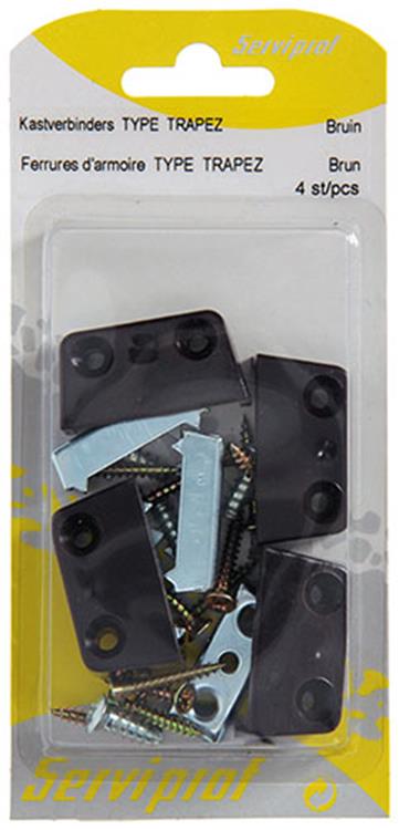 Mack 1013470 - 4 Panelverbinder Trapez braun | 5 Stück