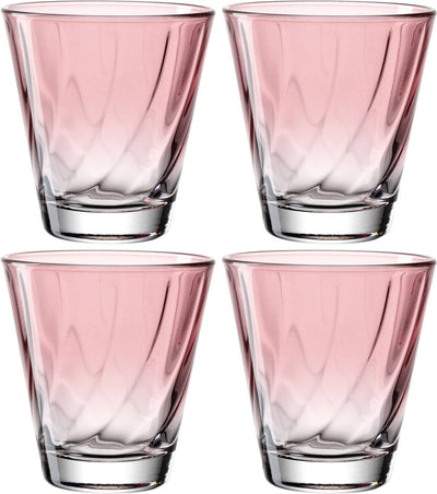 Leonardo Twist Trinkglas 215ml rot - Set 4