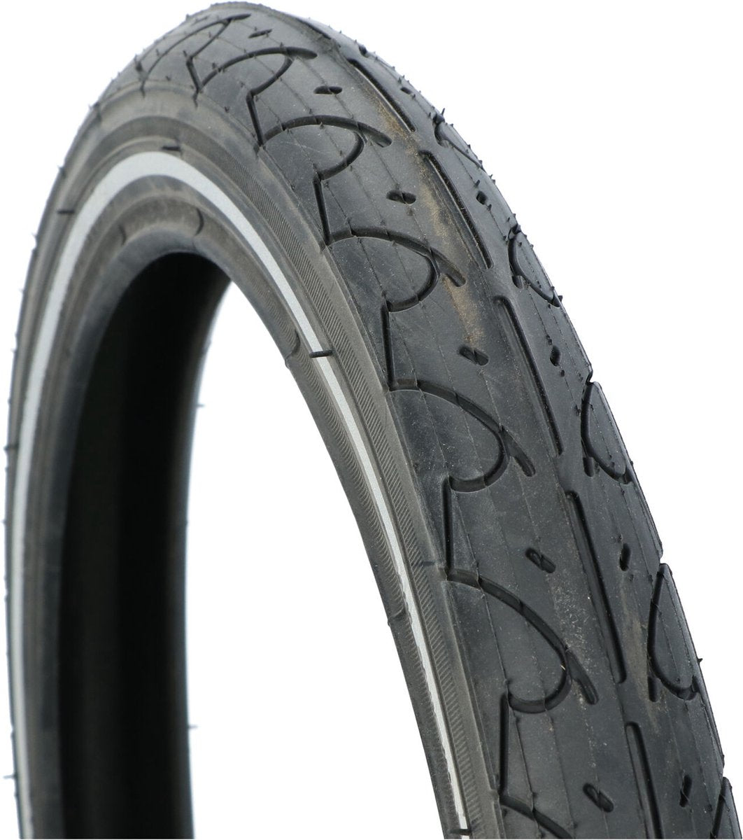 Outdoor-Reifen von Dresco – Reifengröße 16 x 1,75 – ETRTO-Größe 47–305 – optimaler Grip bei allen Wetterbedingungen – geringer Rollwiderstand – hohe Pannensicherheit – Schwarz