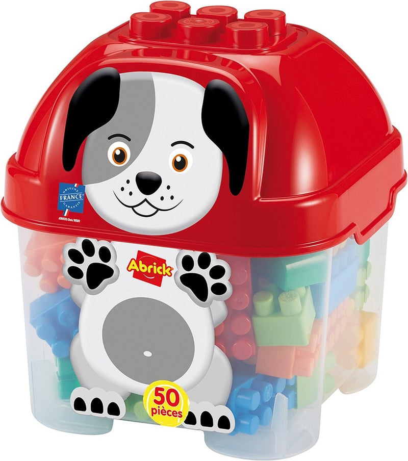 ABRICK -Bausteine ​​Hund in Lagerbox, 50dlg.