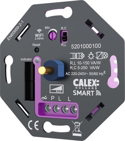 Calex intelligenter LED-Dimmer – WLAN – integriert – 5–250 W – Vorderkante – universell
